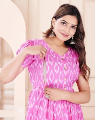 Benicia Attire Women Dyed/Ombre Anarkali Kurta(Pink)