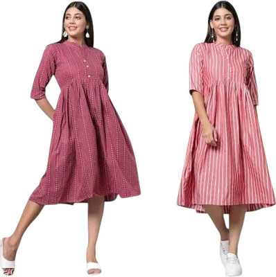 U CREATION Women Printed Anarkali Kurta(Multicolor)
