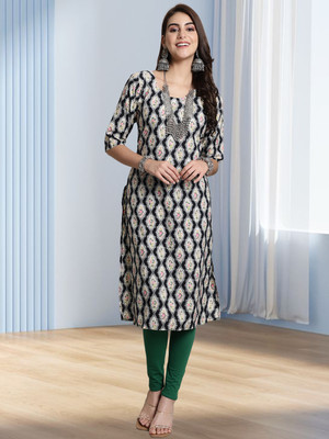 1 Stop Fashion Women Printed A-line Kurta(Multicolor)