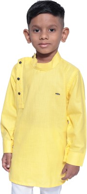 Yellowtoons Boys Printed A-line Kurta(Yellow)