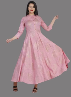 RACHNA FASHION Women Printed Anarkali Kurta(Pink)