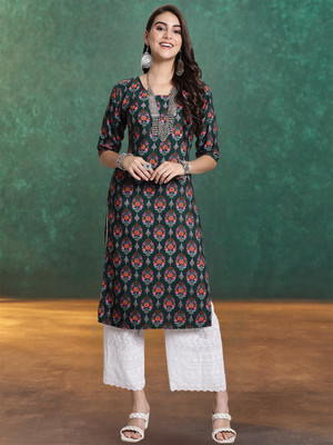 1 Stop Fashion Women Self Design A-line Kurta(Multicolor)