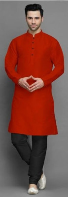 PRIDE SALES Men Solid Ethnic Dress Kurta(Red)
