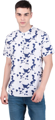 MADE IN THE SHADE Men Dyed/Ombre Straight Kurta(Blue)