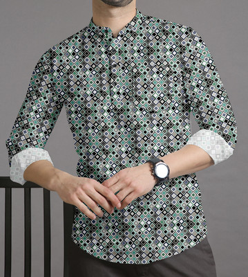 SilverBuck Men Printed Pathani Kurta(Multicolor)