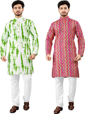 DHASU TRENDZ Men Printed Straight Kurta(Multicolor)
