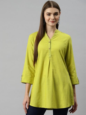 Nayam By Lakshita Women Solid A-line Kurta(Green)