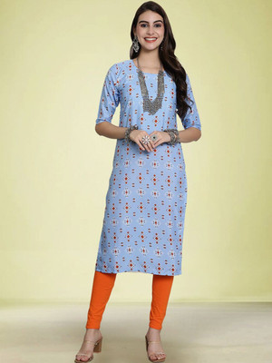 Moda Rapido Women Solid Straight Kurta(Maroon)