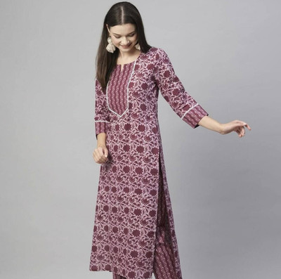 Andheriyas Textiles Women Printed Straight Kurta(Multicolor)