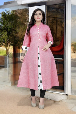 Suhani Fashion Women Self Design A-line Kurta(Pink)
