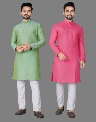 DHASU TRENDZ Men Solid Straight Kurta(Multicolor)