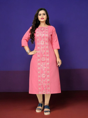 VIVIDH CREATIONS Women Printed A-line Kurta(Multicolor)
