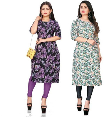 MIROSELLY CREATION Women Printed A-line Kurta(Multicolor)