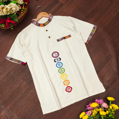 BELADIYA FASHION Men Printed A-line Kurta(White)