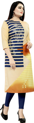 tanvi creation Women Printed Straight Kurta(Multicolor)