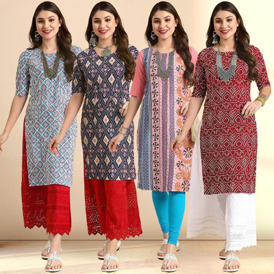 EthnicBasket Women Printed A-line Kurta(Multicolor)