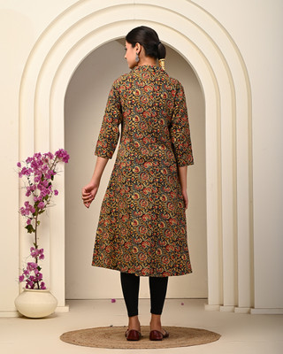 Kriftee Women Printed A-line Kurta(Multicolor)