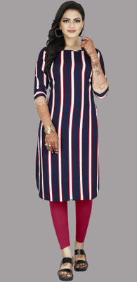 HouseOfCommon Women Striped A-line Kurta(Multicolor)