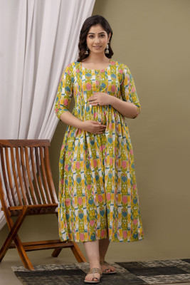 DAZZLE HUB Flared/A-line Gown(Multicolor)