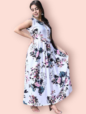 NEW APPARELS Women Floral Print Anarkali Kurta(Multicolor)