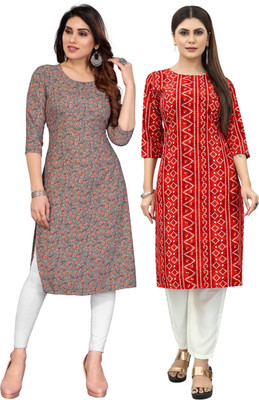 MARIDI FASHION Women Self Design Straight Kurta(Multicolor)