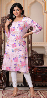 Valmo Women Printed Straight Kurta(Multicolor)