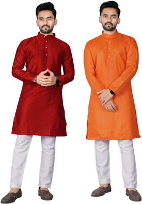 DHASU TRENDZ Men Solid Straight Kurta(Multicolor)