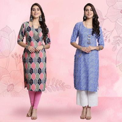 EthnicBasket Women Printed A-line Kurta(Multicolor)