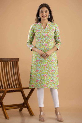KUIWANT CREATIONS Women Abstract A-line Kurta(Multicolor)