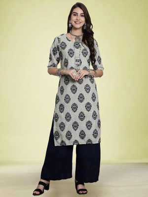Moda Rapido Men Solid Straight Kurta(Black)