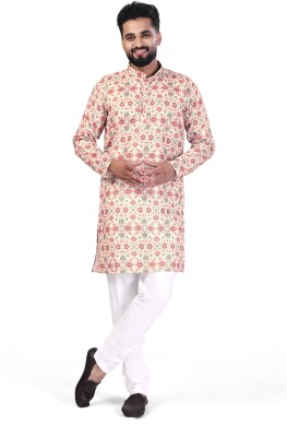 ranpariya group Men Geometric Print A-line Kurta(Multicolor)