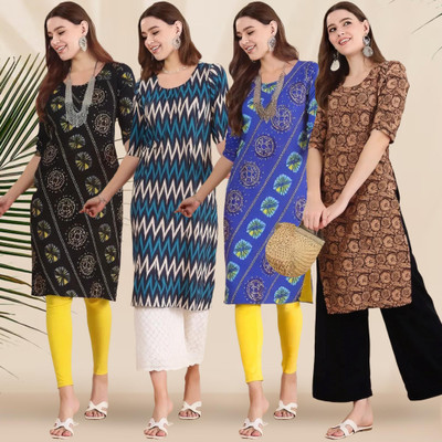 EthnicBasket Women Printed A-line Kurta(Multicolor)