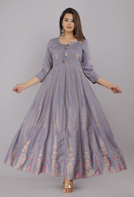 ANNEIV Anarkali Gown(Grey)
