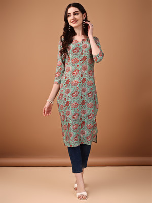 ANOUK Women Printed Straight Kurta(Multicolor)