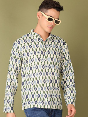 V-MART Men Printed A-line Kurta(Multicolor)