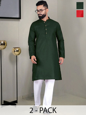 Moda Rapido Men Solid A-line Kurta(Multicolor)