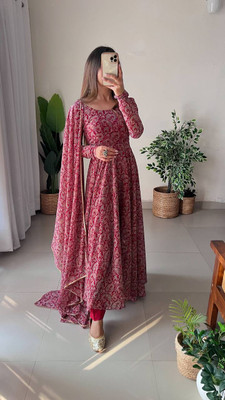 FLORINEST Women Gown Multicolor Maxi/Full Length Dress