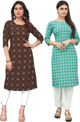 MARIDI FASHION Women Self Design Straight Kurta(Multicolor)