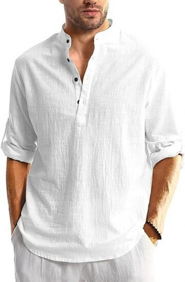 Amrit topwear Men Solid A-line Kurta(White)