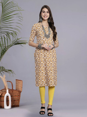 1 Stop Fashion Women Printed A-line Kurta(Multicolor)