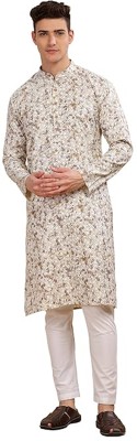 Jddkkfas Men Printed Straight Kurta(Multicolor)