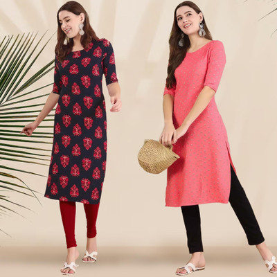 EthnicBasket Women Printed A-line Kurta(Multicolor)
