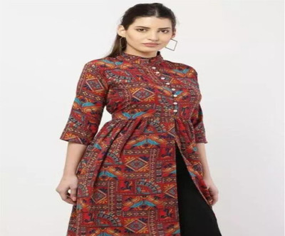 Reshma Women Printed Straight Kurta(Multicolor)