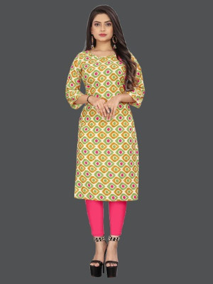 dharmanandan creation Women Printed Flared Kurta(Multicolor)