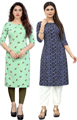 MARIDI FASHION Women Self Design Straight Kurta(Multicolor)