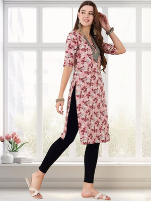 SZN Women Printed A-line Kurta(Multicolor)
