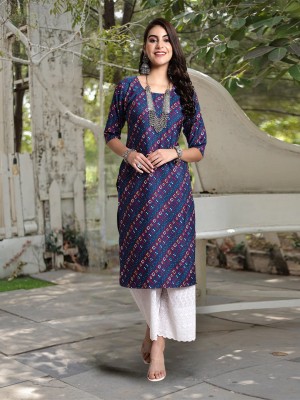 1 Stop Fashion Women Printed A-line Kurta(Multicolor)