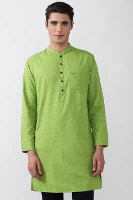 PETER ENGLAND Men Printed Straight Kurta(Green)