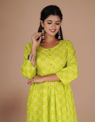 Hadee Women Ethnic Dress Yellow Dress