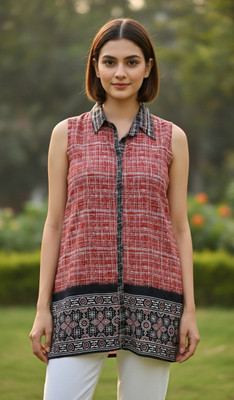 Chitrarekha Women Printed Straight Kurta(Red)